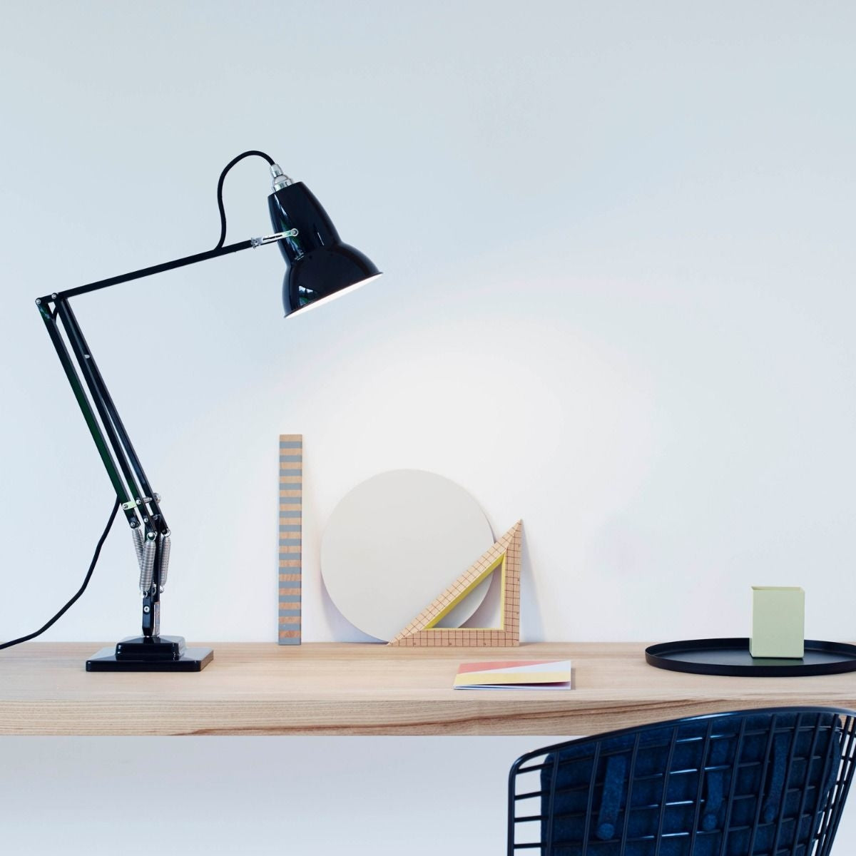 Original 1227 Bordlampe Anglepoise Sort Bordfod Altid Med