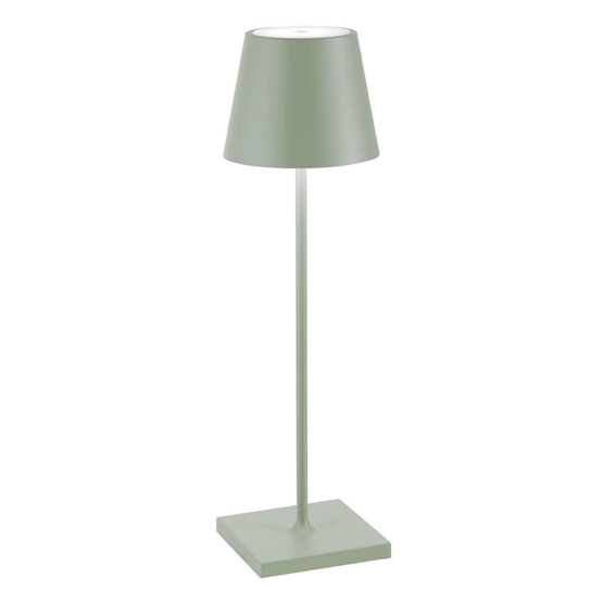 Poldina Batterilampe Bordlampe Salviegrøn