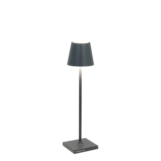 Poldina Micro Batterilampe Bordlampe Mørkegrå