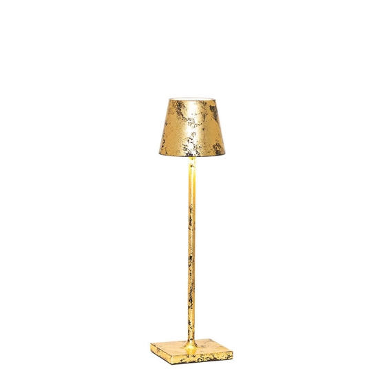Poldina Micro Batterilampe Bordlampe Sort Antik Guld