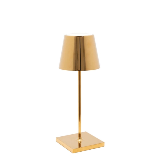 Poldina Mini Batterilampe Bordlampe Blank Guld