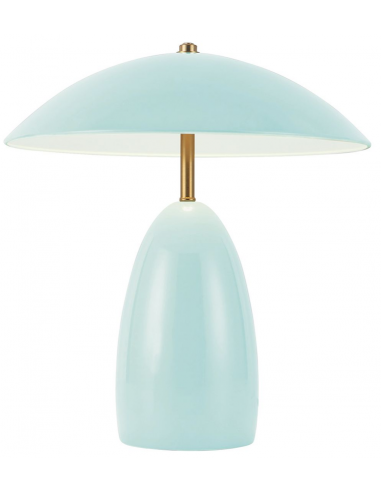 Poppy Bordlampe Stål H35 Cerulean Lyseblå
