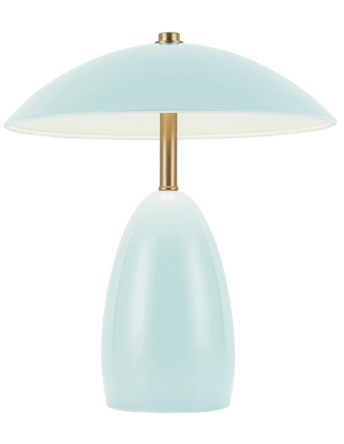 Poppy Opladelig Trådløs 12v Bordlampe Stål H27 Cerulean Lyseblå
