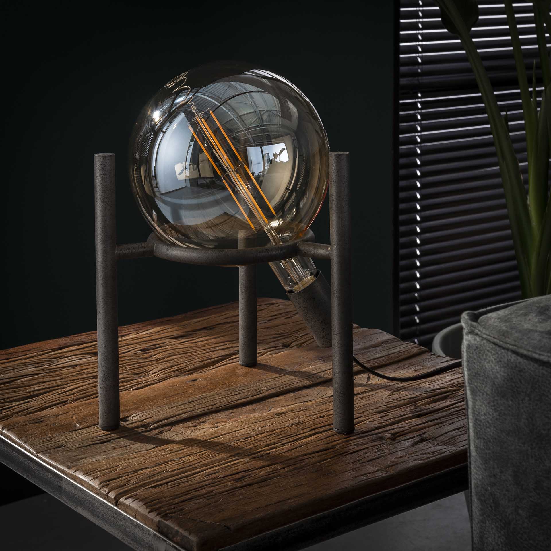 Saturn Bordlampe Glas Sølv Metal