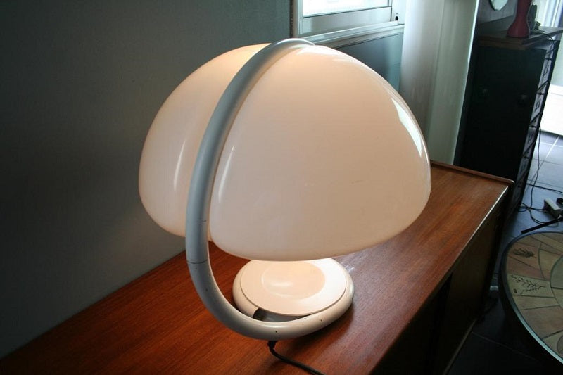 Serpente Bordlampe Fra Martinelli Luce Hvid