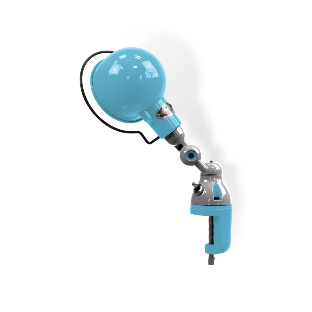 Signal Si302 Bordlampe Klemme Fra Jield Pastel Blue Blank Poleret