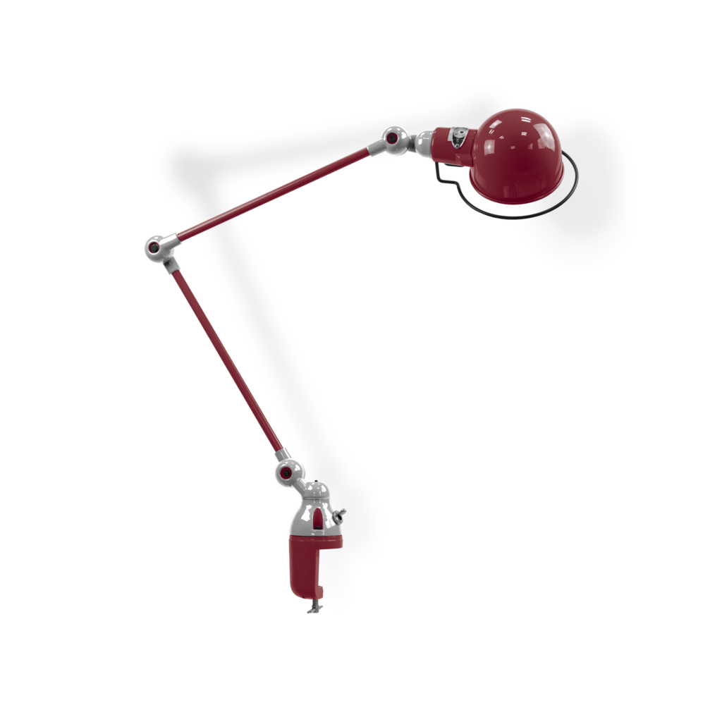 Signal Si332 Bordlampe Klemme Fra Jield Burgundy Blank Poleret