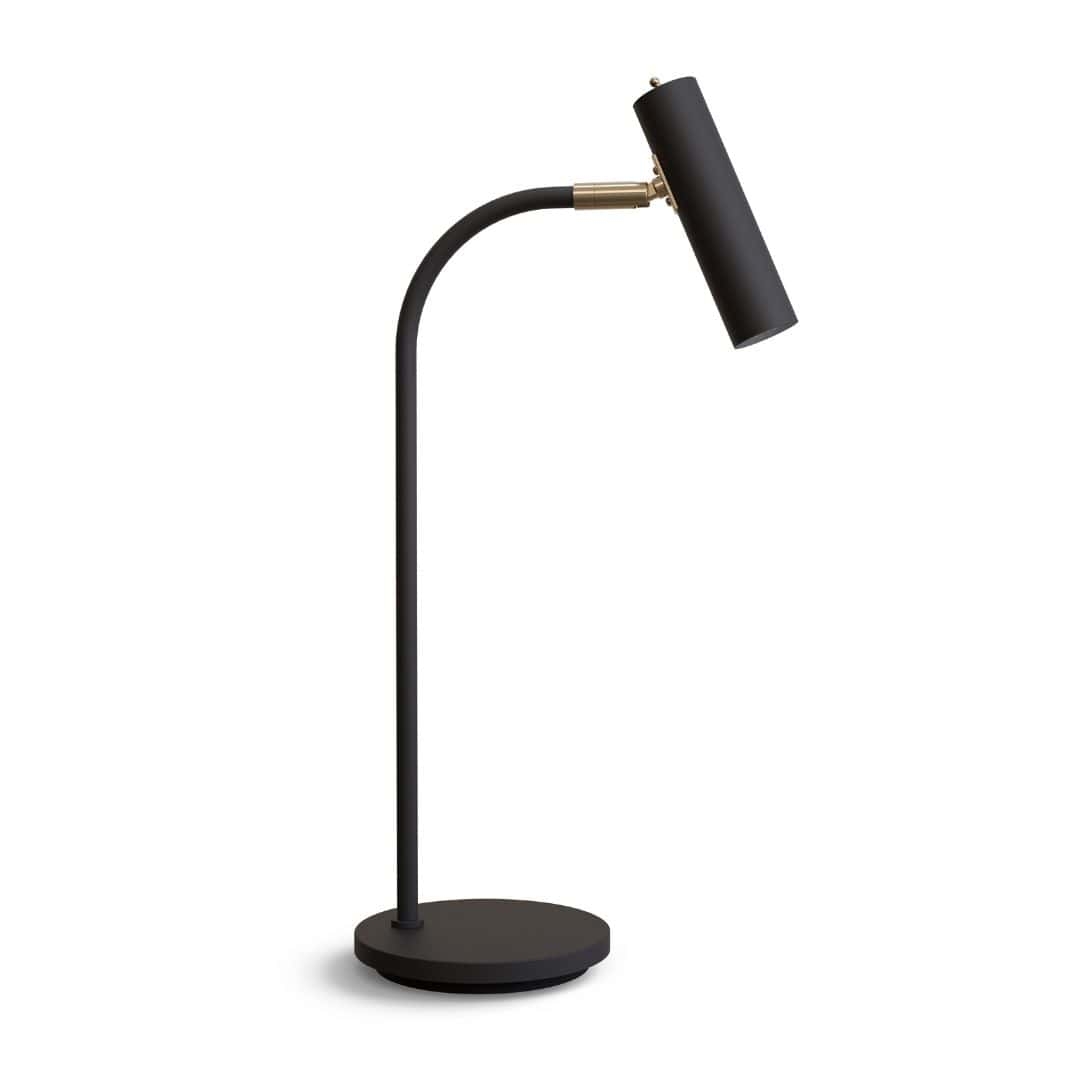Slender Bordlampe Sort Messing Belid