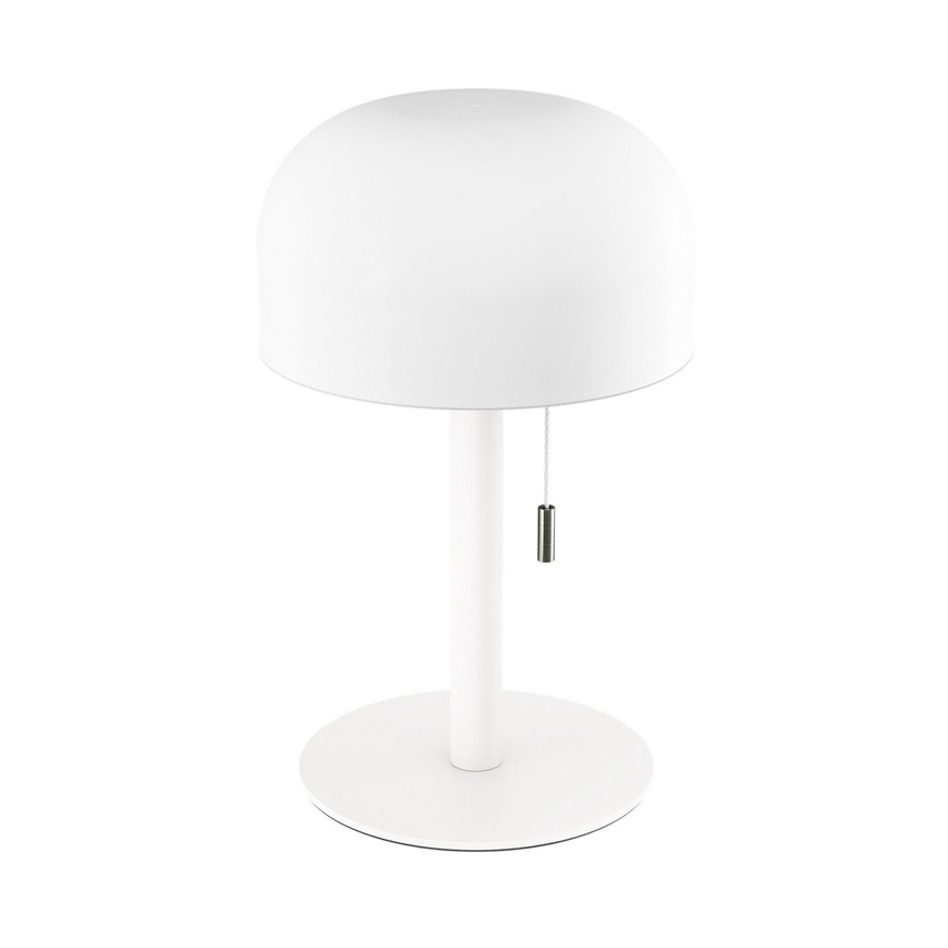 Smooth Bordlampe Glat Hvid Skærm Hvid Fod H24cm