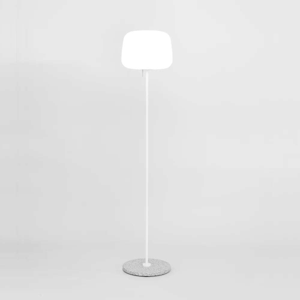 Soft Gulvlampe Terrence Woodgate Hvid Grå Marmor Fod