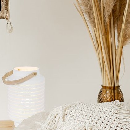Sorbas Bordlampe Hvid Keramik Højde