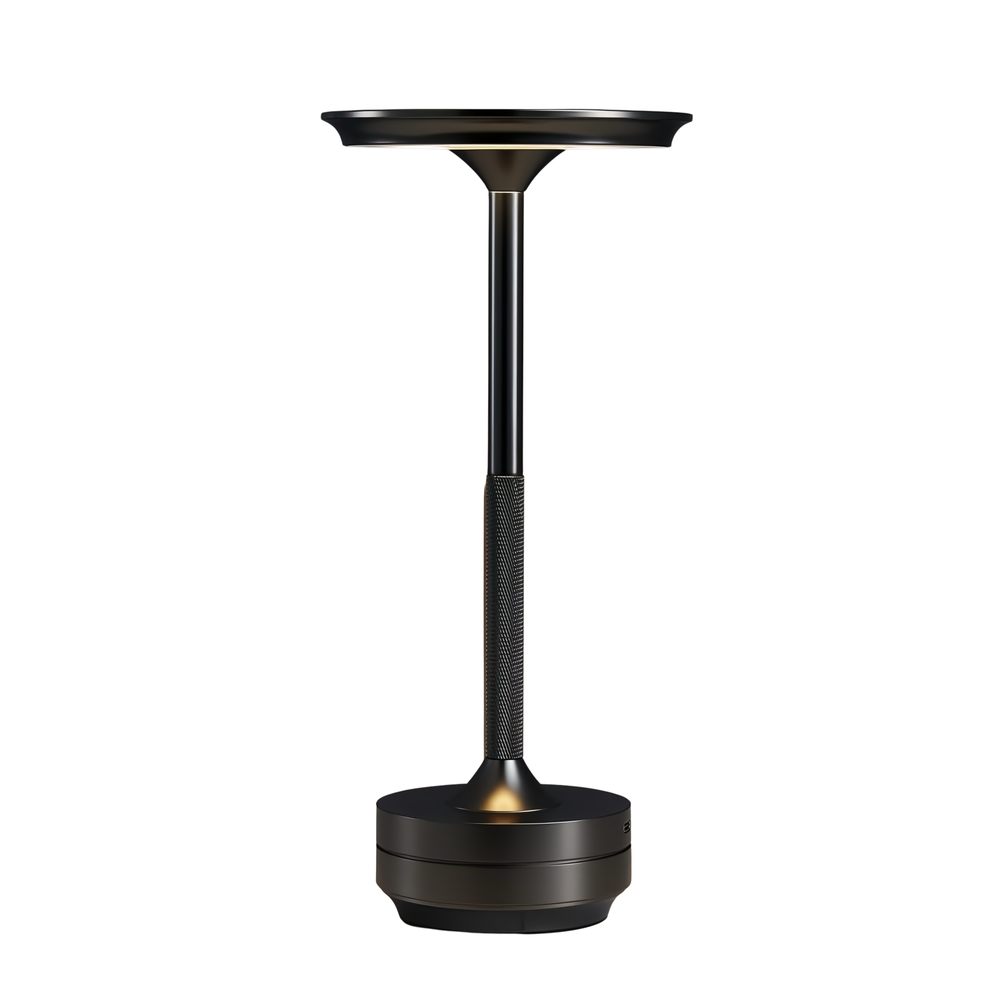 Sort Led Bordlampe Med Touch Dæmpning Justerbar Farvetemperatur Cct 500lm Ra80 Ip20