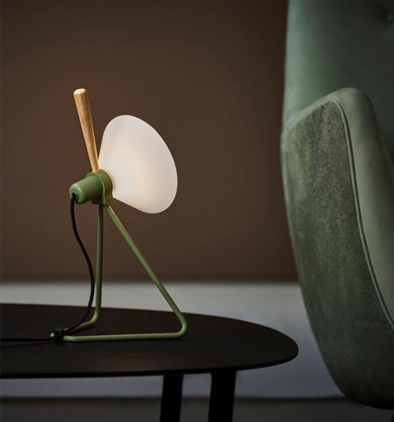 Spot Bordlampe Væglampe Oliven Grøn Lys