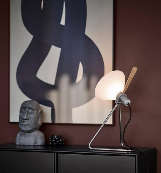 Spot Bordlampe Væglampe Sølv Lys