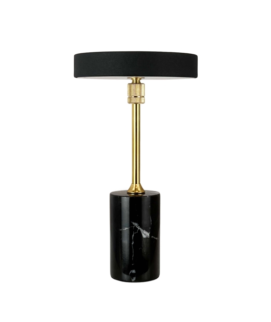 Starlight Led Batteri Bordlampe Sort Marmor Messing