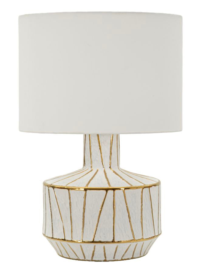 Tangeri Table Lamp Hvid Guld Bordlampe ø40