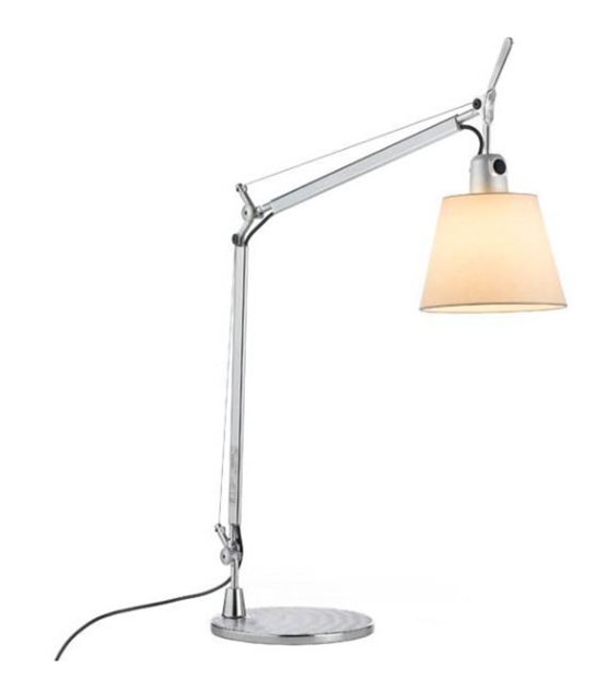 Tolomeo Basculante Tavolo Bordlampe Satin Skærm Bordfod