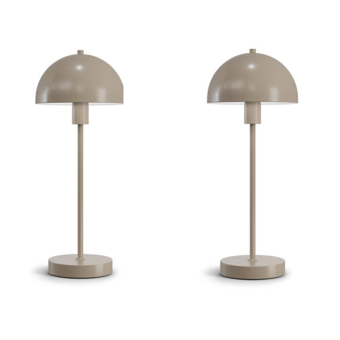 Vienda Stk Grå Brun Bordlampe Herstal