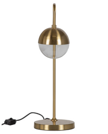 Woood Globular Bordlampe Glas Antik Messing Metal